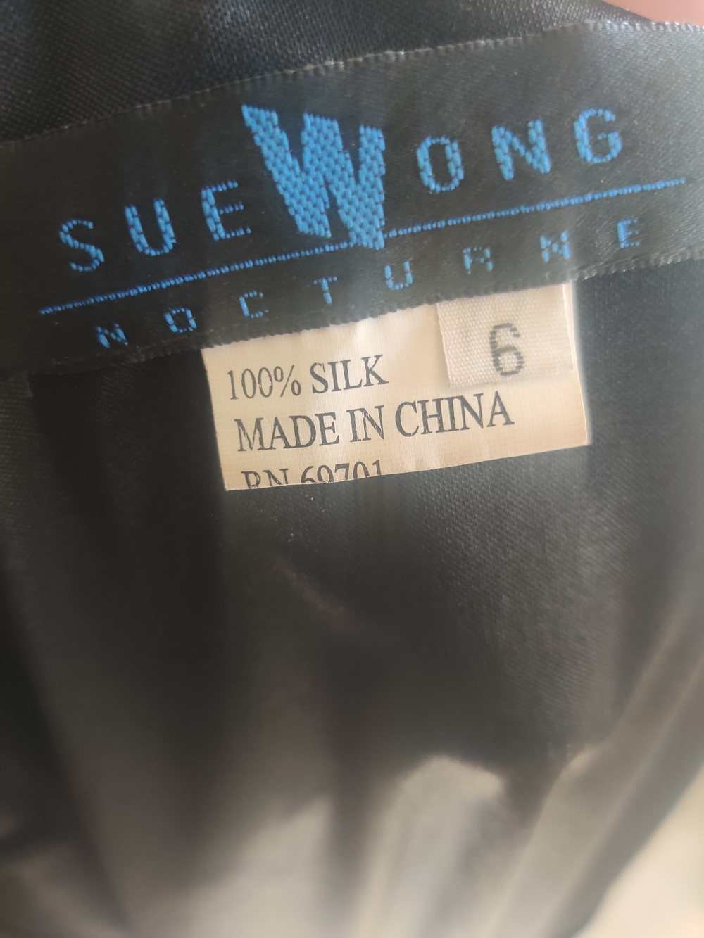 Sue Wong Nocturne Black Slip Silk Dress - Picture 9 of 9